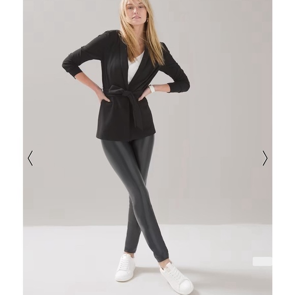 WHBM Vegan Leather Runway Legging - Picture 2 of 5